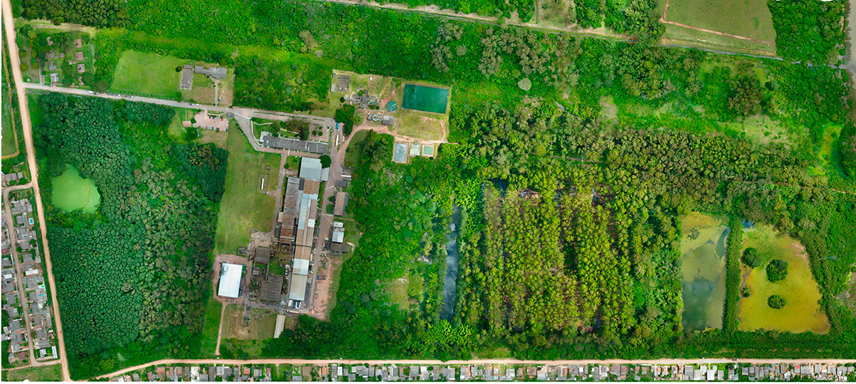 Ortofoto ou Ortomosaico gerado no Mapeamento com Drone